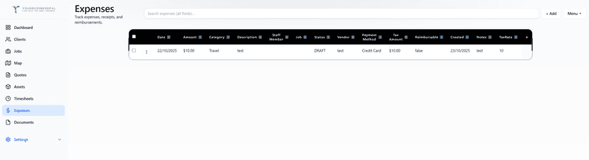 π° Expense Tracking