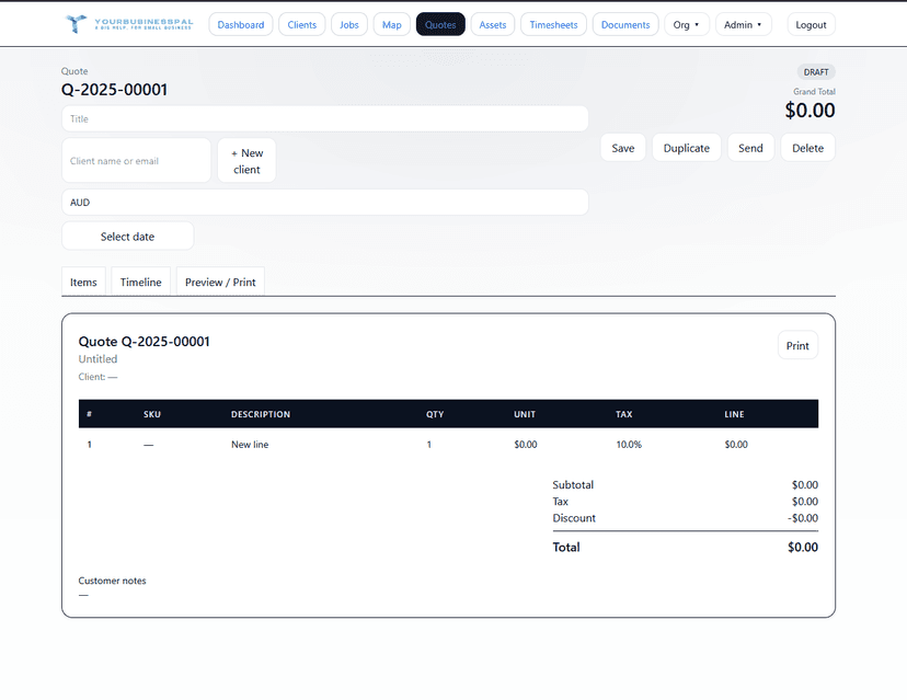 π Professional Quotes